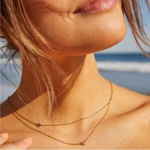 Jennifer Zeuner Gold Star Double Necklace